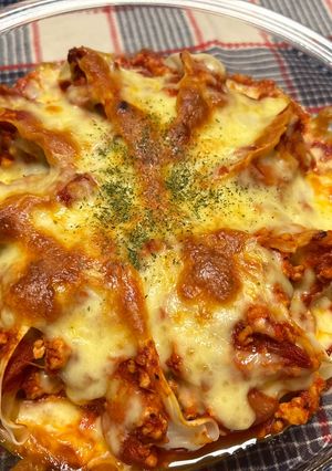 市販の餃子で簡単！もちもち即席ラザニア-レシピのメイン写真