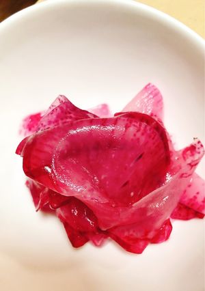 ばぁばのレシピ　赤大根の酢漬け-レシピのメイン写真