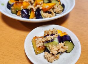 なすとかぼちゃの鶏そぼろあん-レシピのメイン写真
