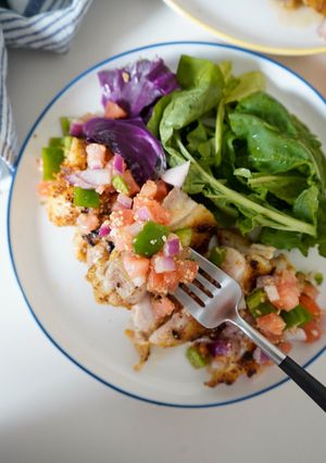 カレーチキンソテーごまサルサソース-レシピのメイン写真