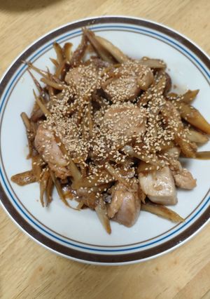 醤油麹鶏むね肉とごぼうのきんぴら風-レシピのメイン写真