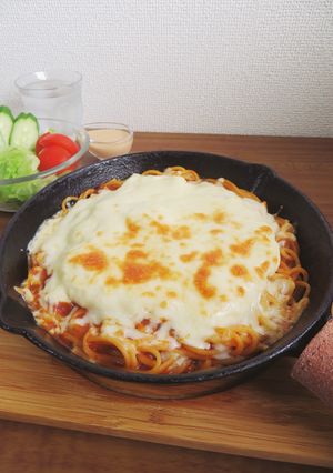 重ねて焼くだけ☆スパゲティミートグラタン-レシピのメイン写真