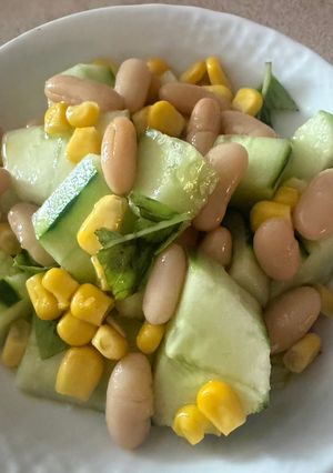 きゅうりと白インゲン豆とコーンのサラダ-レシピのメイン写真