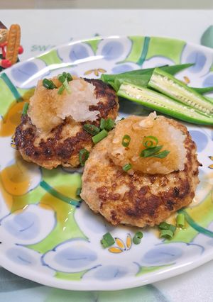 💖粗びき豚挽肉で♪玉葱入り肉々しいハンバーグ💖-レシピのメイン写真
