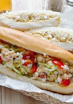 チキンDEサラダでスナックサンド風-レシピのメイン写真