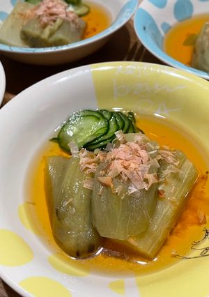 蒸し茄子ときゅうりのめんつゆ浸し-レシピのメイン写真