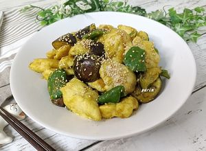鶏胸肉とナスの味噌カレー炒め-レシピのメイン写真