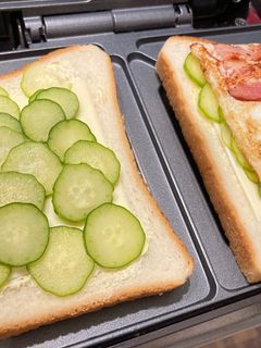 ベーコンエッグのホットサンド-レシピのメイン写真