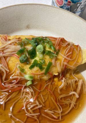 レンジで高タンパクあんかけオムレツ-レシピのメイン写真