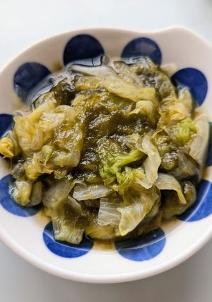 冷やしても美味しい！レタスと海苔の煮浸し-レシピのメイン写真