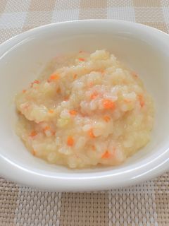 【離乳食中期】玉ねぎとパプリカのリゾット-レシピのメイン写真