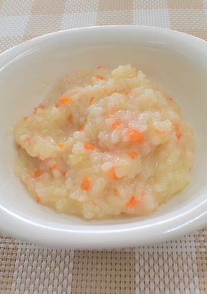 【離乳食中期】玉ねぎとパプリカのリゾット-レシピのメイン写真
