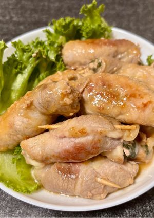 ごはんが進む！豚ロースの梅しそチーズ巻き-レシピのメイン写真