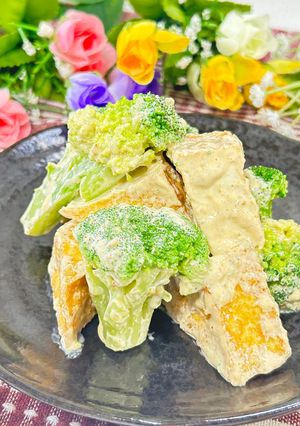 ブロッコリーと厚揚げの胡麻マヨネーズ和え-レシピのメイン写真