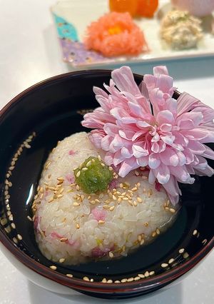 菊の花のお茶漬け-レシピのメイン写真