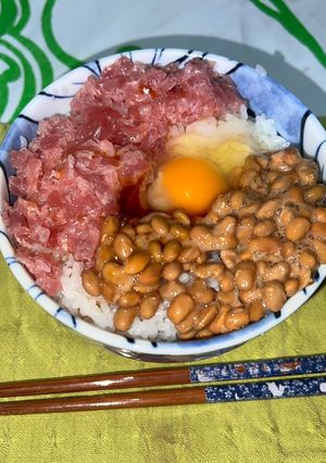 【ズボラ飯】納豆入りマグロのたたき丼-レシピのメイン写真
