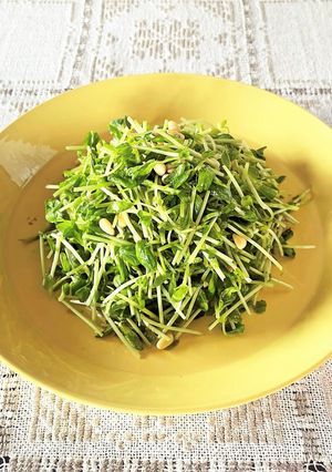 アンチョビにんにくオリーブ油で和えた豆苗-レシピのメイン写真
