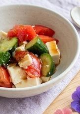 糖質制限　トマト豆腐サラダ🥗　夏バテ予防-レシピのメイン写真