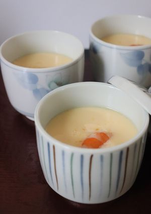 滑らか★エビと南瓜の茶碗蒸し★地獄蒸し-レシピのメイン写真