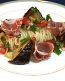 夏ダイエットにナスと生ハムの冷製パスタ