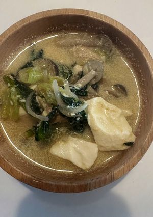 豆腐と小松菜の豆乳スープ-レシピのメイン写真