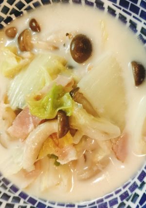 豆乳と白菜のぽかぽかスープ-レシピのメイン写真