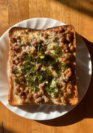 納豆トースト-レシピのメイン写真