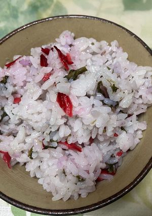 金時草の炊き込みご飯-レシピのメイン写真