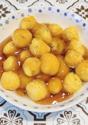 かぼちゃ団子(みたらしのタレかけ)-レシピのメイン写真