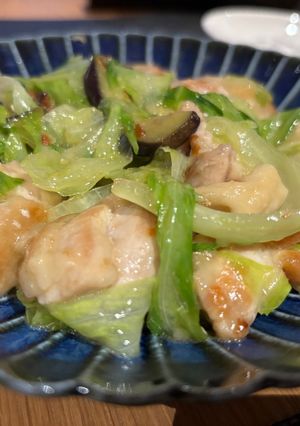 激旨っ！鶏肉と茄子とレタスの中華風炒め-レシピのメイン写真