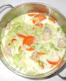 キャベツ鶏肉クリームスープ♪簡単牛乳なし