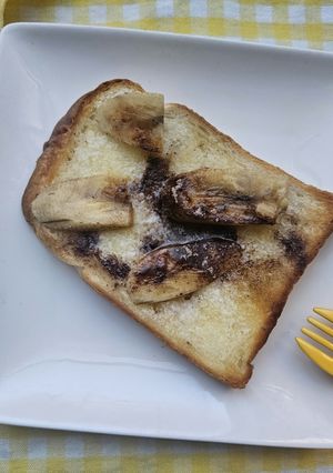 無塩バターで！チョコバナナトースト！-レシピのメイン写真