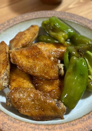 ピーマンと手羽中のポン酢煮-レシピのメイン写真