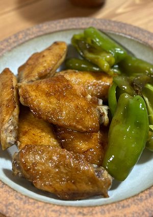 ピーマンと手羽中のポン酢煮-レシピのメイン写真