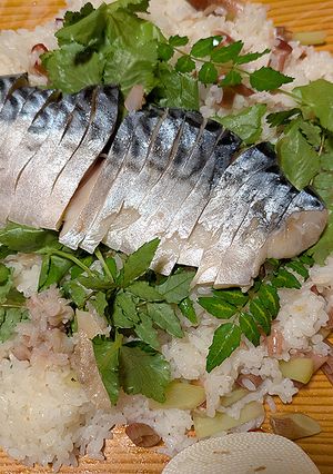 鯖と山椒の葉のみょうが寿司-レシピのメイン写真