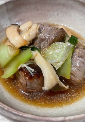 絹厚揚げ肉巻の煮物-レシピのメイン写真