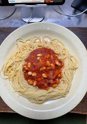 簡単！ズボラデトックス大豆トマトのパスタ-レシピのメイン写真