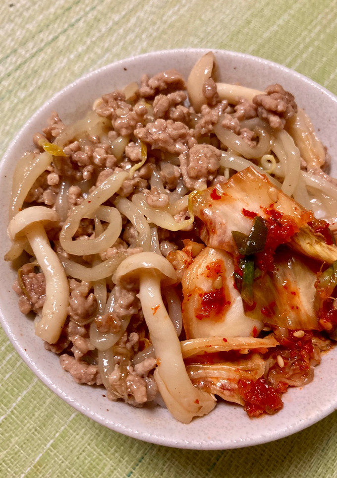 豚ひき肉ともやしのナムル風炒め♪-レシピのメイン写真