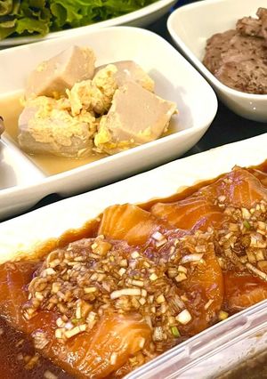 ごはんが進む！ねぎだれ漬けサーモン-レシピのメイン写真