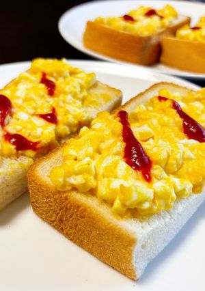 なめらか卵サラダの厚切りトースト-レシピのメイン写真