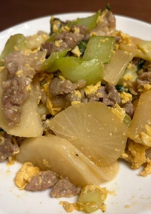 豚肉とだいこんとちんげん菜のさっぱり炒め-レシピのメイン写真