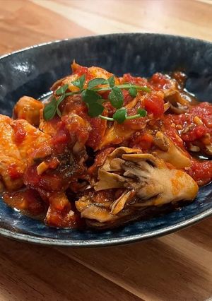 【子どもも喜ぶ!】鶏胸肉のトマト煮込み-レシピのメイン写真