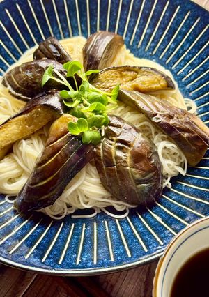 とろ旨茄子と生姜めんつゆ素麺-レシピのメイン写真