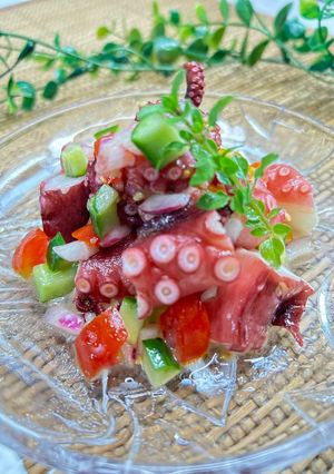 旨い🐙タコと彩り野菜のお手軽マリネ-レシピのメイン写真
