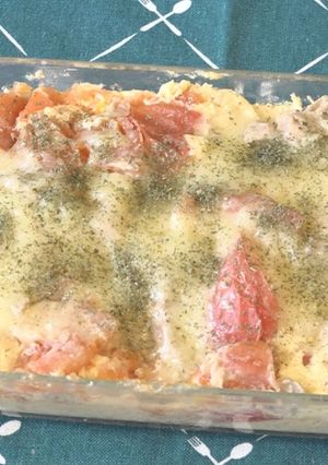 レンジで簡単！トマトとツナの卵とじ-レシピのメイン写真