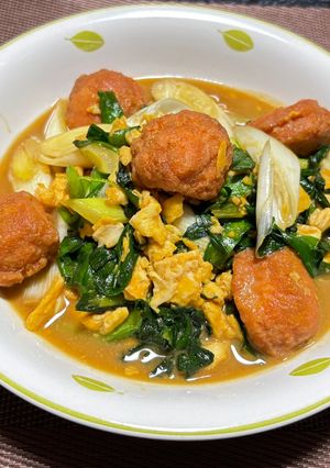 唐揚げ君🍗入りニラ玉炒め😃-レシピのメイン写真