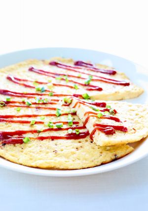 柔らか美味しい【豆腐入りチーズオムレツ】-レシピのメイン写真