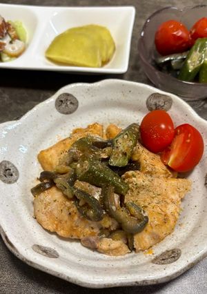 カジキマグロと夏野菜の洋風ケチャップ煮込み♡-レシピのメイン写真