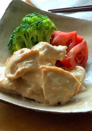 鶏胸肉の明太わさびマヨ和え-レシピのメイン写真