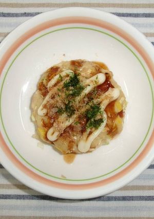 お好み焼き風豆腐のおやき-レシピのメイン写真